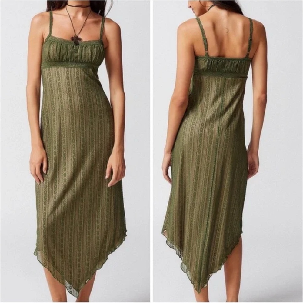 Urban Outfitters Green Sleeveless Dress